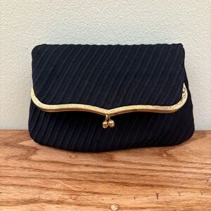 Morris Moskowitz Clutch Bag Foldover Kisslock Frame with Coin Purse Retro 60s